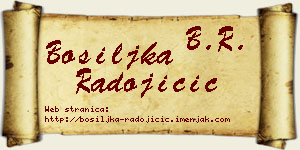 Bosiljka Radojičić vizit kartica